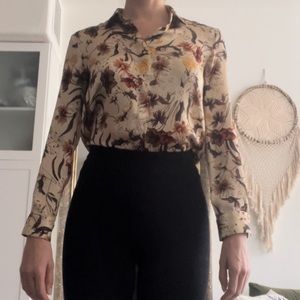 Zara floral size medium blouse.